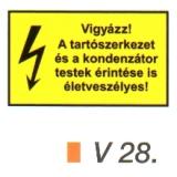 Vigyázz! A tartószerkezet és a kondenzátor testek érintése is életveszélyes!