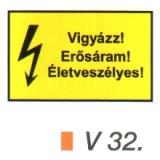 Vigyázz! Erősáram! Életveszélyes! v 32