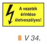 A vezeték érintése életveszélyes! v 34