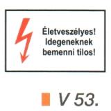 Életveszélyes! Idegeneknek bemenni tilos! v 53