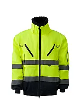 TOP FALCON Fluo Hi-Vis 4 in 1 Pilóta dzseki, 55% pamut, 45% poliészter, 100% PE