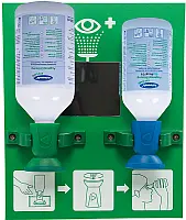 500.100.01150_Actiomedic EYE CARE Double II fali szemkimosó állomás 1 x 500 ml 0.9% nátrium-klorid oldattal + 1 x 250 ml BioPhos74 foszfát-puffer oldattal