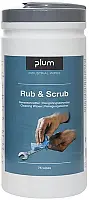 Plum Industrial Wipes Rub&Scrub, 75 db illatmentes törlőkendő  SKU 5272