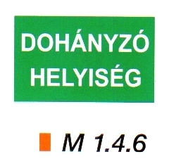 Dohányzó helyiség m 1.4.6