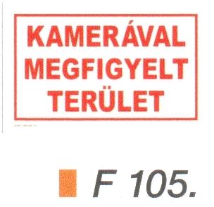 Kamerával megfigyelt terület F105