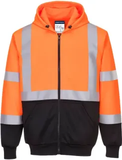 B315 - Hi-Vis kéttónusú kapucnis pulóver