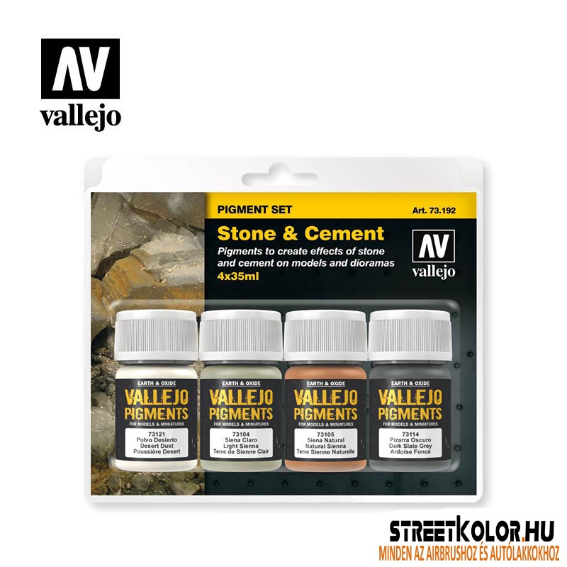 Vallejo pigment - Stone and Cement set 73192 4 x 30ml