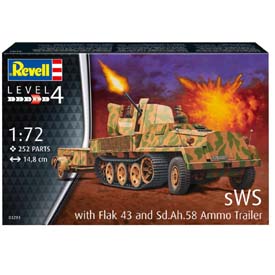 Revell sWS mit Flak-Aufbau als Sfl. mit 3,7cm Flak 43 Model Set tank 1:72, 252 rész