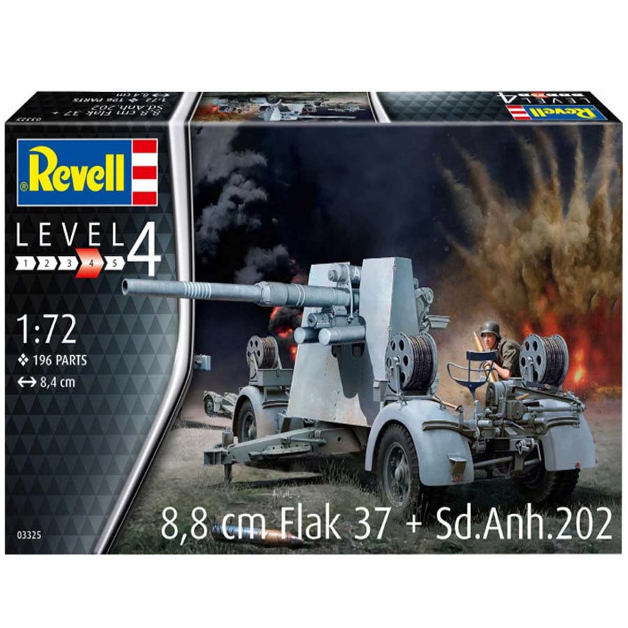 Revell 8,8cm Flak 37 +  Sd.Anh.202 Model Set tank 1:72, 196 rész