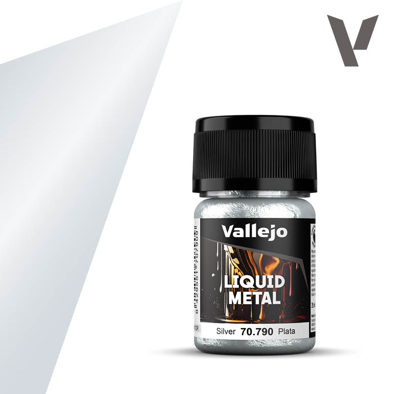 Vallejo 70.790 Liquid Metal Silver magasfényű airbrush festék 35 ml