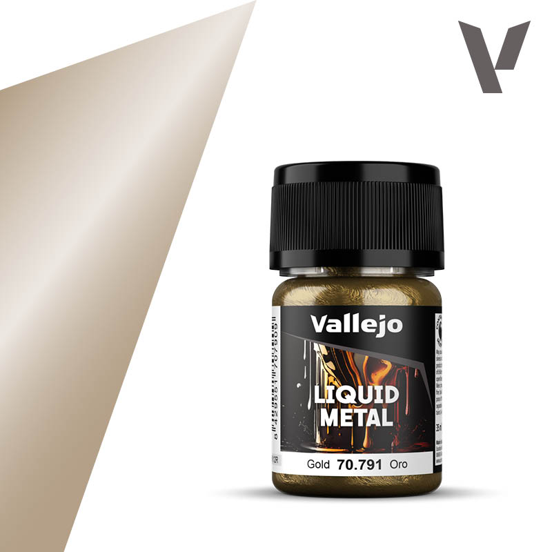 Vallejo 70.791 Liquid Metal Gold magasfényű airbrush festék 35 ml