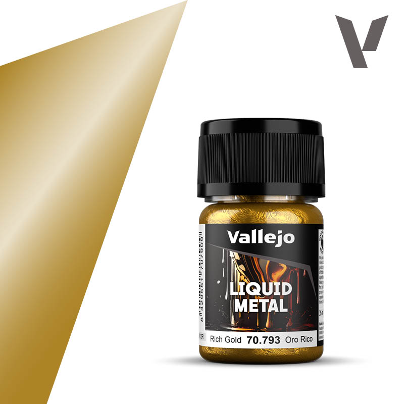 Vallejo 70.793 Liquid Metal Rich Gold magasfényű airbrush festék 35 ml