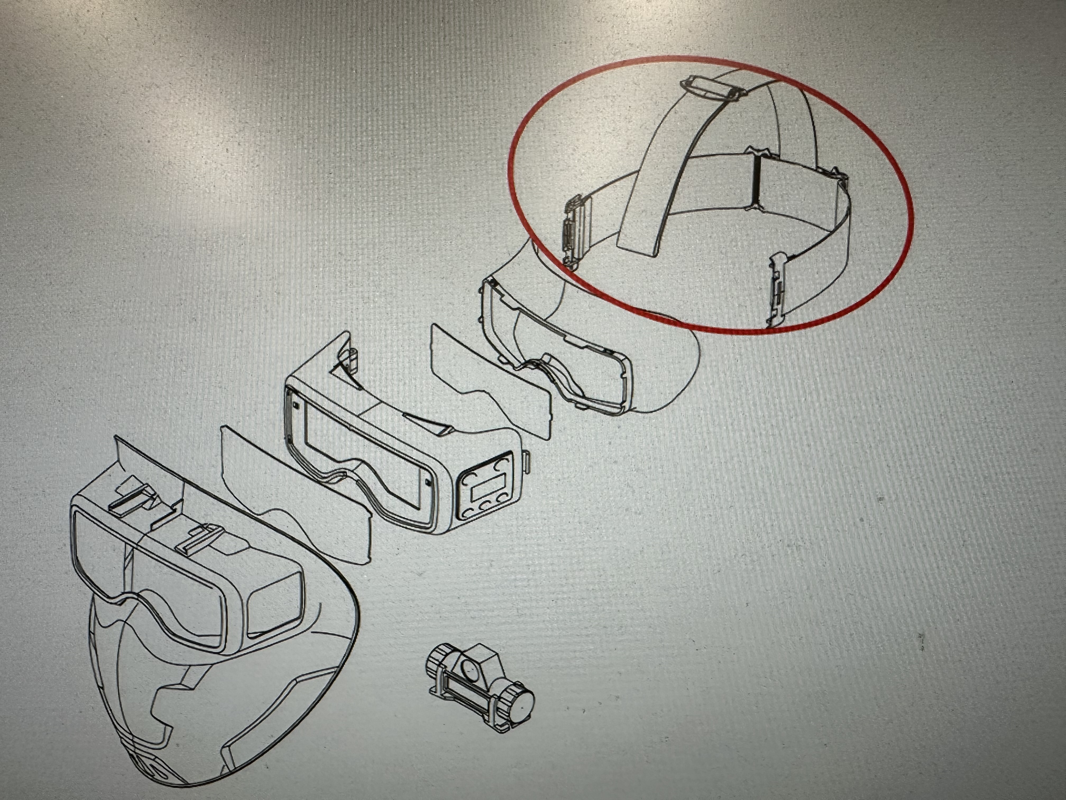 IWELD SCUBADOO LCD automata hegesztő maszk rögzítő pánt