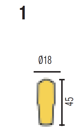 PCP – PTE elektróda 18x45mm