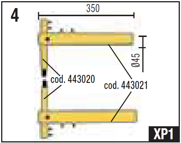 PCP – PTE kar készlet XP1 350mm